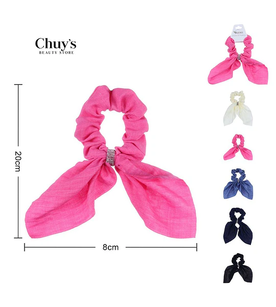 Scrunchie Con Lazo Colorido