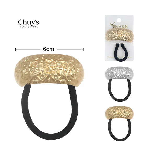 Scrunchie Con Adorno Metálico