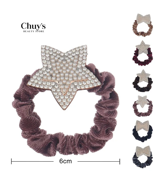 Scrunchie Con Estrella De Perlas