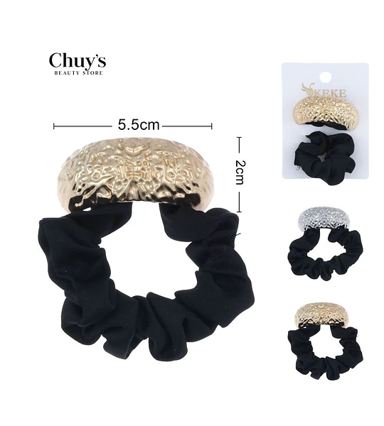 Scrunchie Con Accesorio Metálico