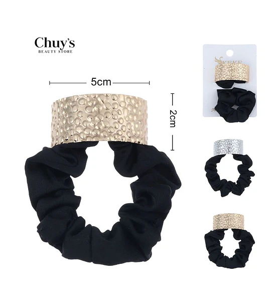Scrunchie Con Adorno Metálico
