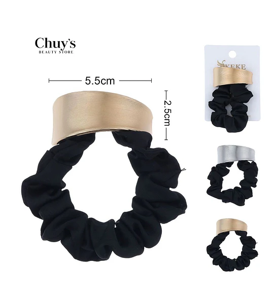 Scrunchie Con Detalle Metálico