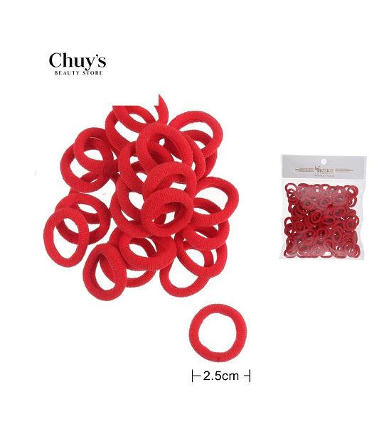 Gomitas Para Cabello Rojas
