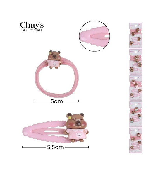 Set de Accesorios para Cabello con Oso