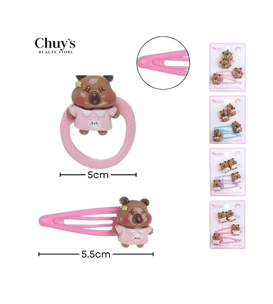 Set de Accesorios para el Cabello con Oso