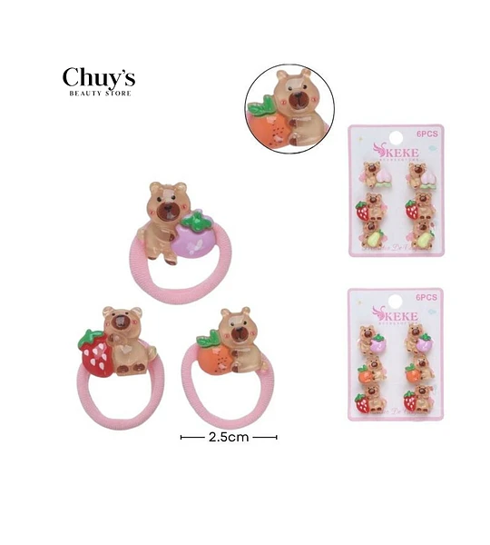 Colección de Gomas para el Cabello con Diseño de Osito