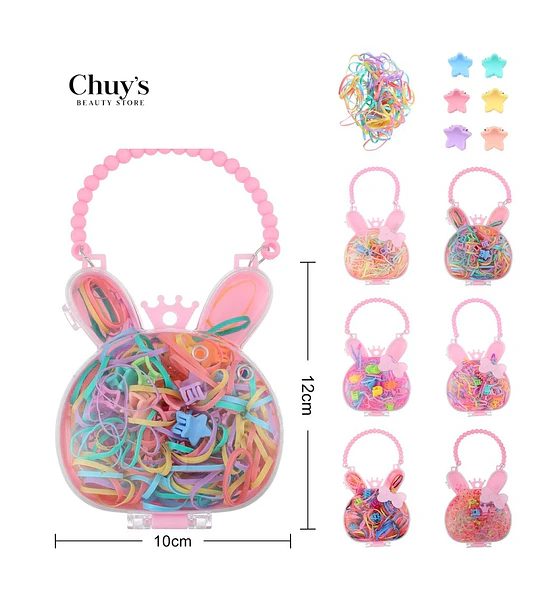 Set de Accesorios para Cabello con Estuche Conejito