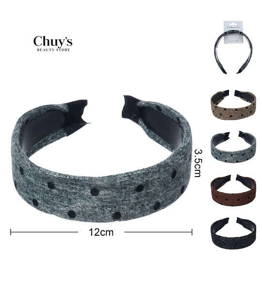 Diadema de Tela con Lunares
