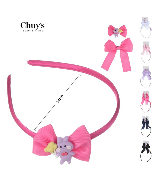 Diadema Con Lazo Y Accesorios