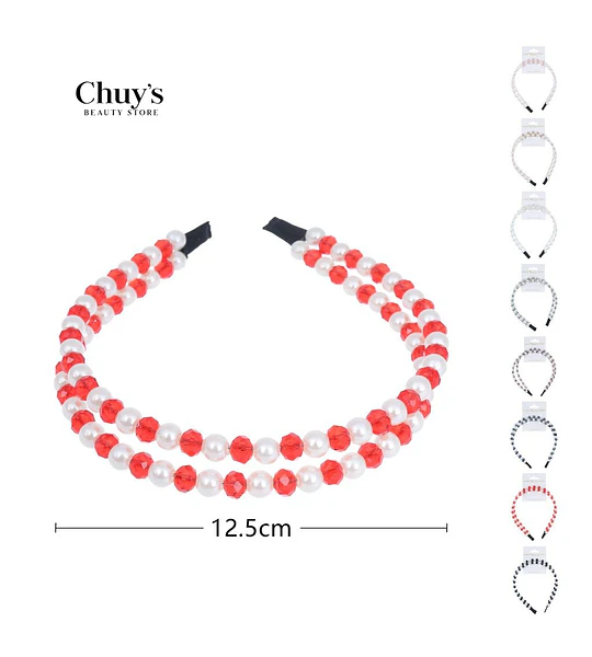 Diadema De Perlas Y Cristales