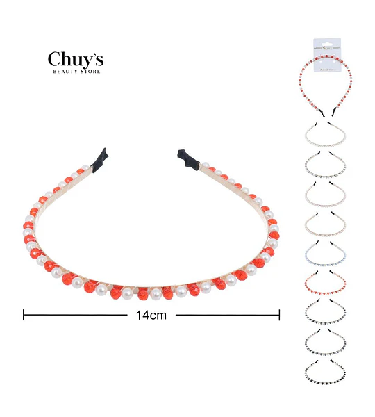 Diadema Con Perlas Y Cuentas