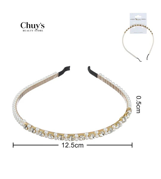 Diadema Con Perlas Y Brillantes
