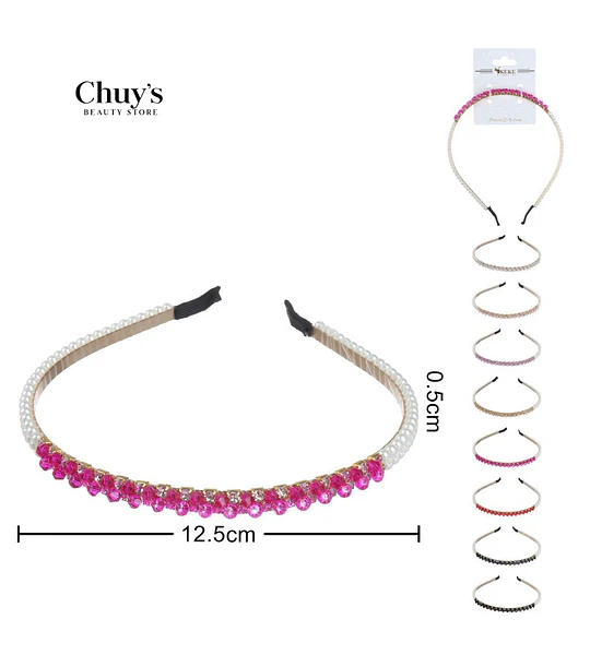 Diadema Con Perlas Y Brillos