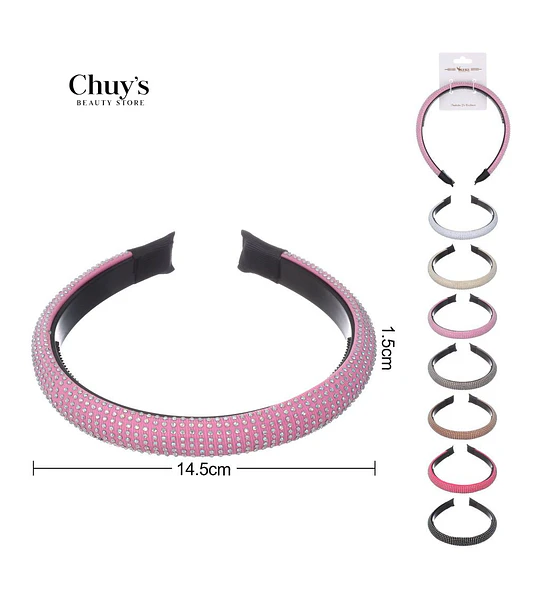 Diadema Strass Rosa