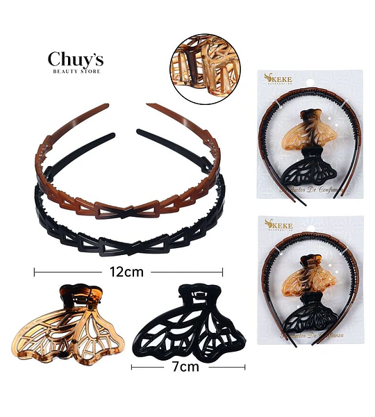 Set De Diademas Y Pinzas Para El Cabello