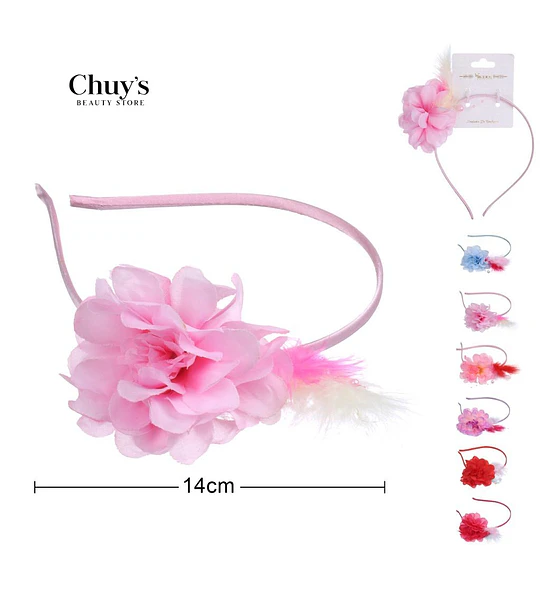 Diadema Floral Rosa