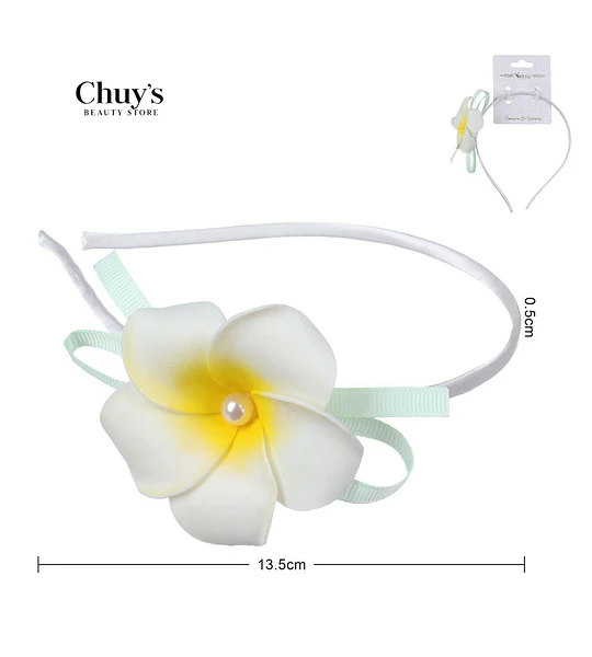 Diadema Floral con Perla