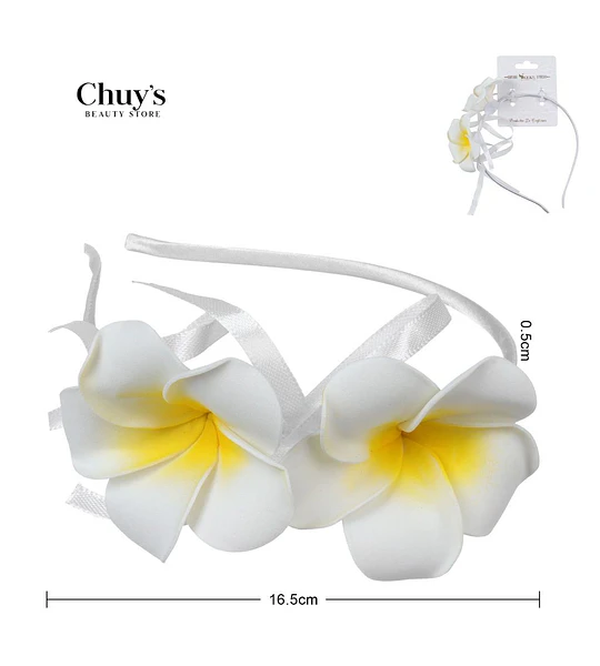 Diadema Floral con Flores Blancas