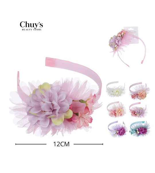 Diadema Floral Con Flores