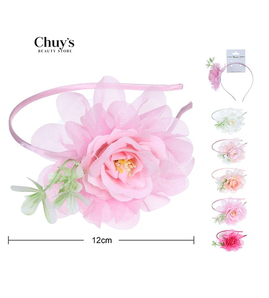 Diadema Floral Rosa