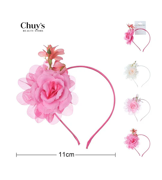 Diadema Floral Rosa