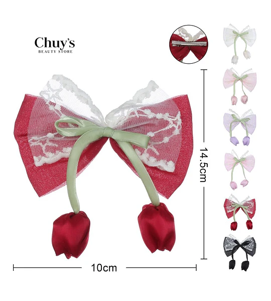 Moño Decorativo con Tulipanes