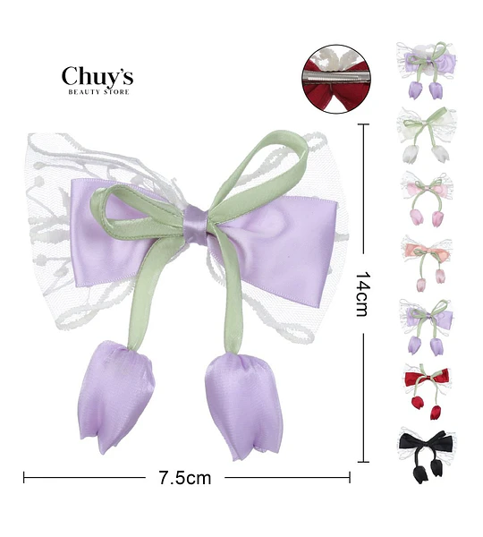 Lazo De Cinta Con Flores