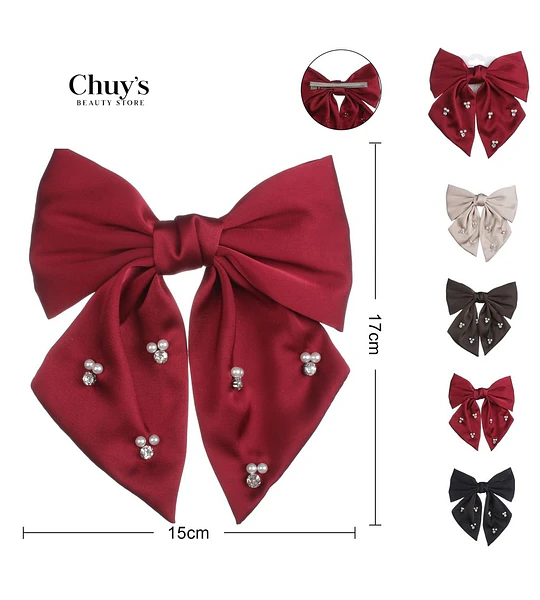 Lazo De Cinta Con Perlas