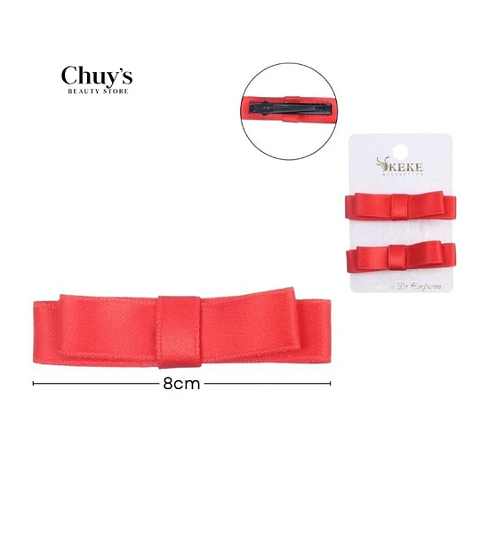 Pinza Para Cabello Roja