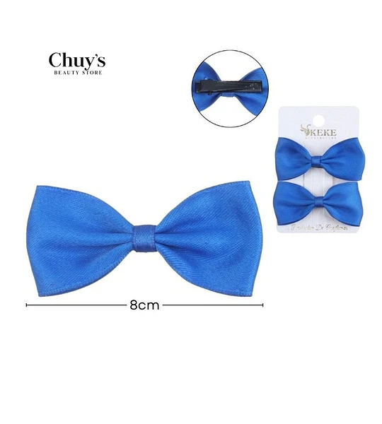 Moño de Cinta Azul 8cm