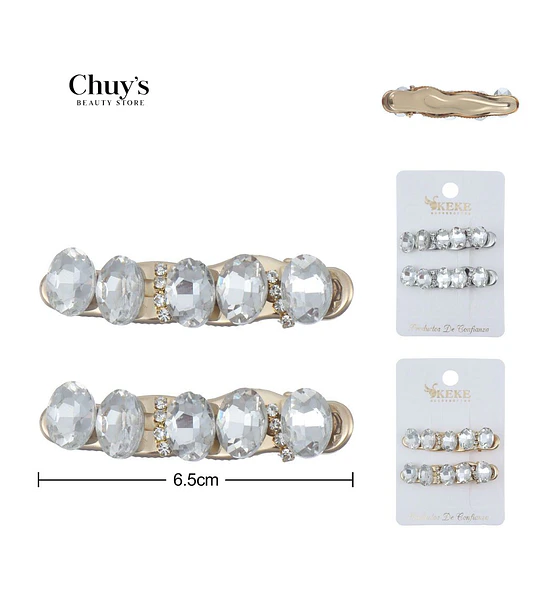 Pinza Para Cabello Con Brillantes