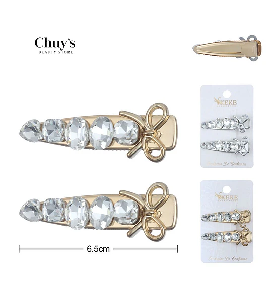 Pinza Para Cabello Con Brillantes
