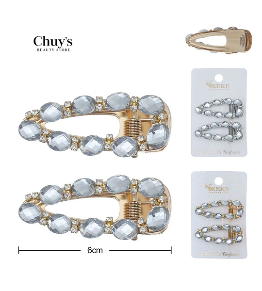 Pinza Para Cabello Con Strass