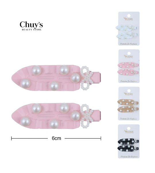 Pinza Para Cabello Con Perlas