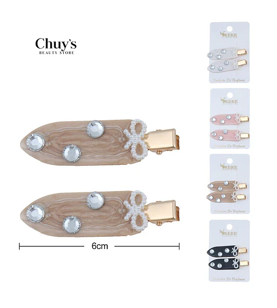 Pinza Para Cabello Con Strass