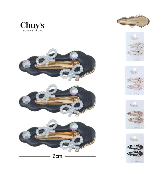 Pinza Para Cabello Con Perlas
