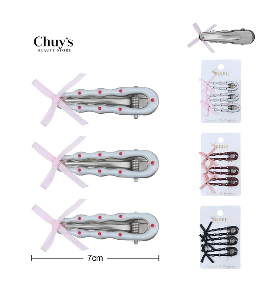 Pinza Para Cabello Con Lazo