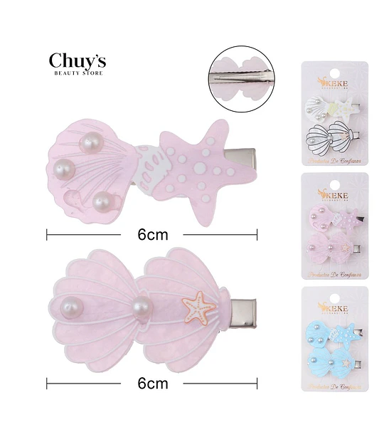Pinza Para Cabello Con Concha