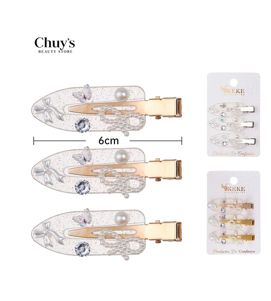Pinza Para Cabello Decorada