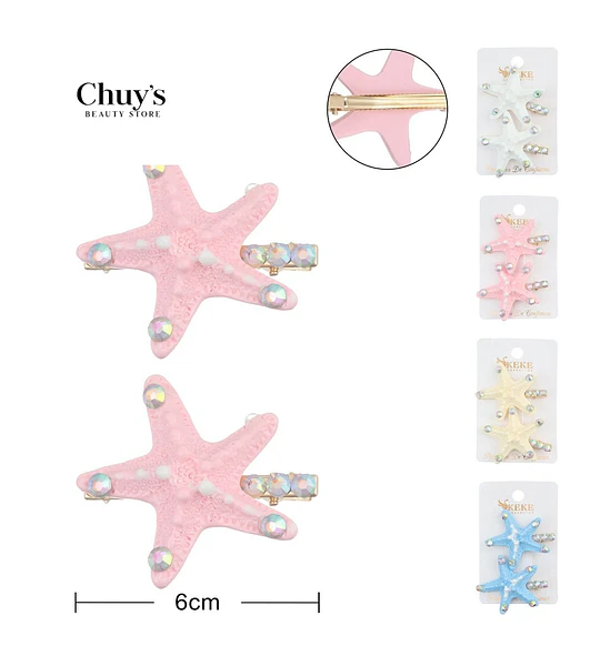 Pinza Para Cabello Estrella de Mar
