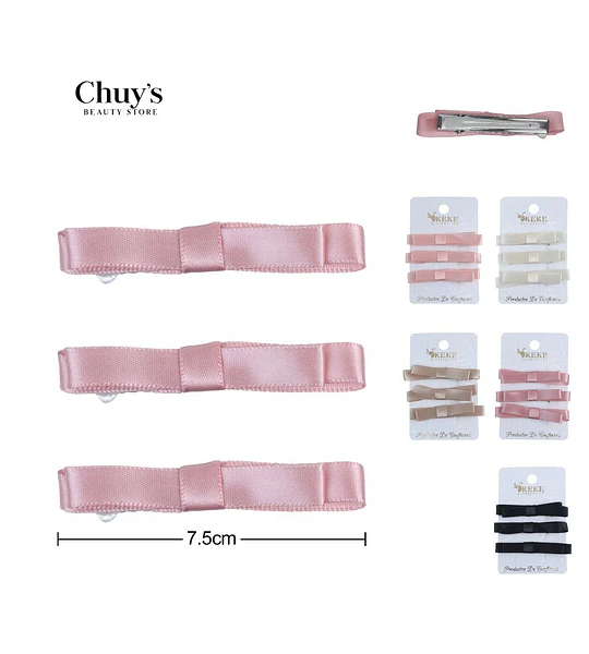 Pinzas Para Cabello Satinadas