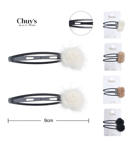 Pinza Para Cabello Con Pompon