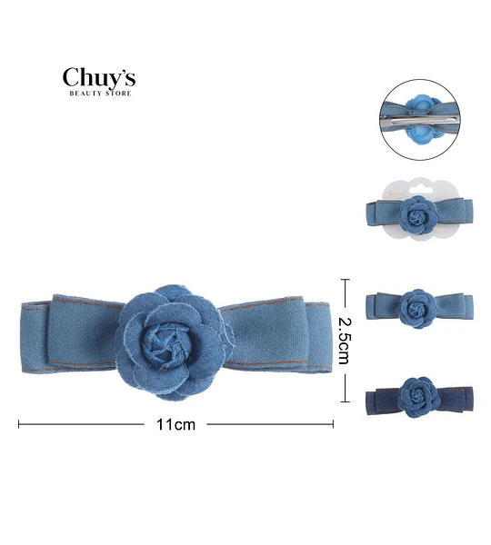 Diadema Con Flor Azul