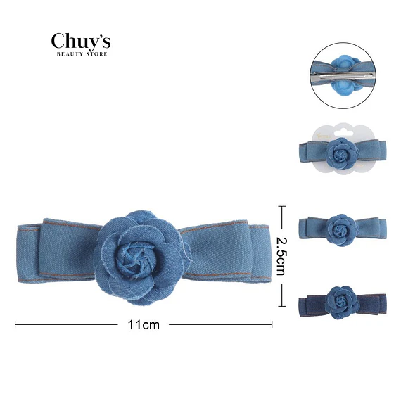 Diadema Con Flor Azul