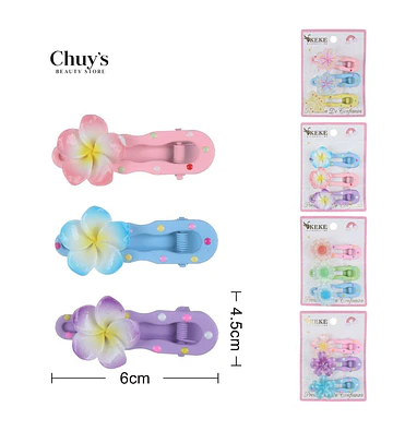 Pinzas Para Cabello Flor - Chuys Beautys | Chuy's Beautys Store