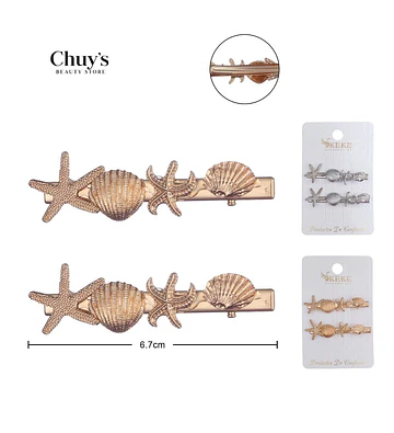 Pinza para Cabello con Diseño Marino - Chuys Beautys | Chuy's Beautys Store
