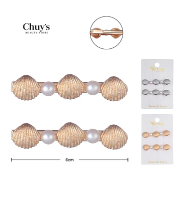 Pinza Para Cabello Con Conchas Y Perlas - Chuys Beautys | Chuy's Beautys Store