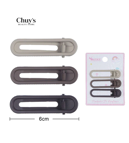 Pinza Para Cabello Set De 3