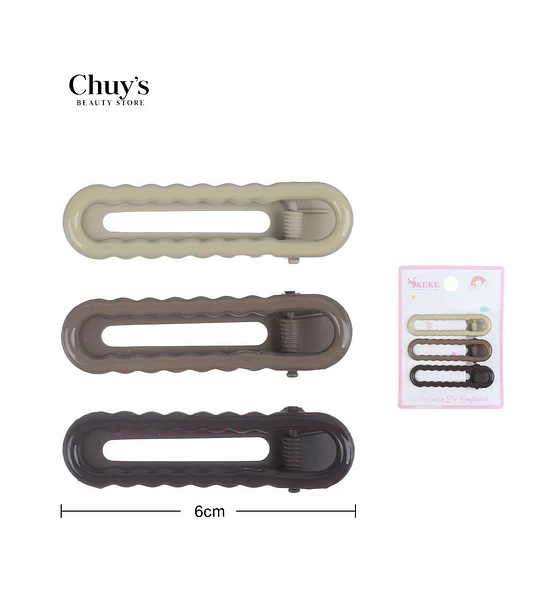 Pinza Para Cabello Set de 3