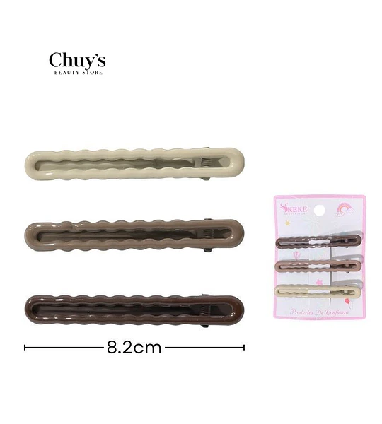 Pinza Para Cabello Set De 3
